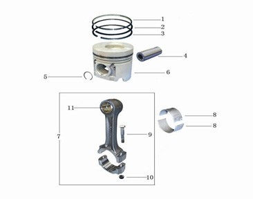 HFC4DA1 Dizel Motoru Parçaları Motor Performansı Geliştirmek İçin Piston Pin Çember